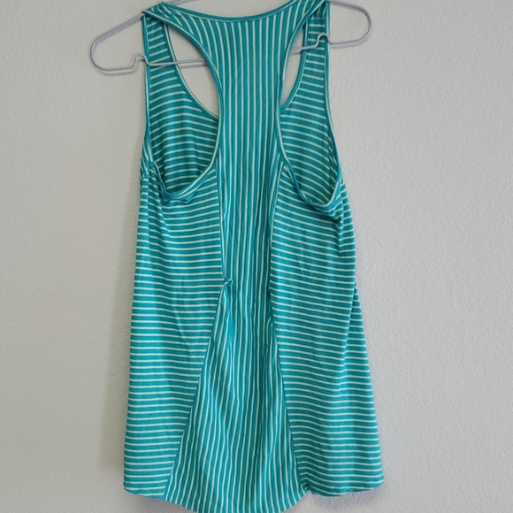 Aqua Striped Tank Top - Size S - Picture 4 of 6